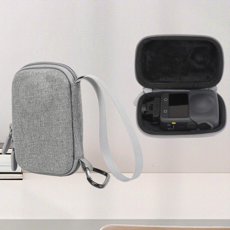 Estuche de transporte BKano, bolso de mano portátil con mosquetón y correa de muñeca para DJI Osmo 360 (gris) — imagen 2