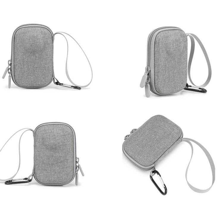 Estuche de transporte BKano, bolso de mano portátil con mosquetón y correa de muñeca para DJI Osmo 360 (gris) — imagen 3