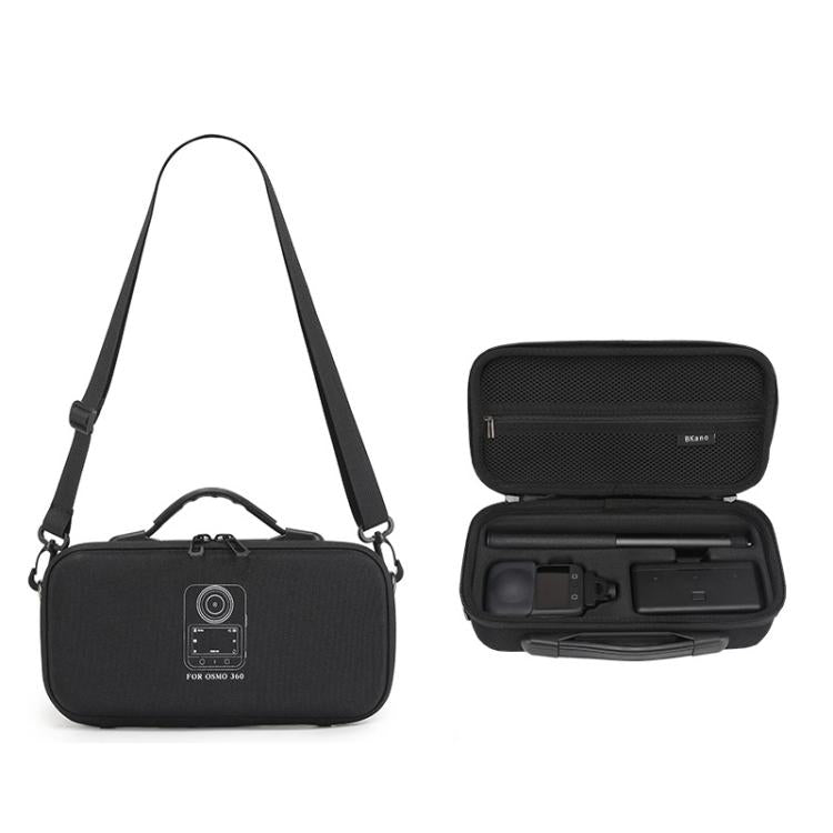 Estuche de transporte BKano, resistente al agua, rígido, para hombro o bolso de mano para DJI Osmo 360 (negro)