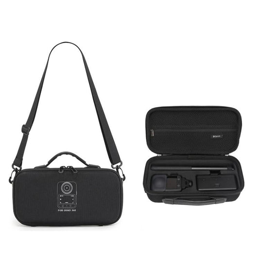 Estuche de transporte BKano, resistente al agua, rígido, para hombro o bolso de mano para DJI Osmo 360 (negro)