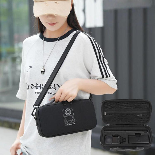 Estuche de transporte BKano, resistente al agua, rígido, para hombro o bolso de mano para DJI Osmo 360 (negro) — imagen 2