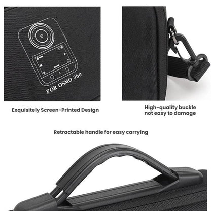 Estuche de transporte BKano, resistente al agua, rígido, para hombro o bolso de mano para DJI Osmo 360 (negro) — imagen 6