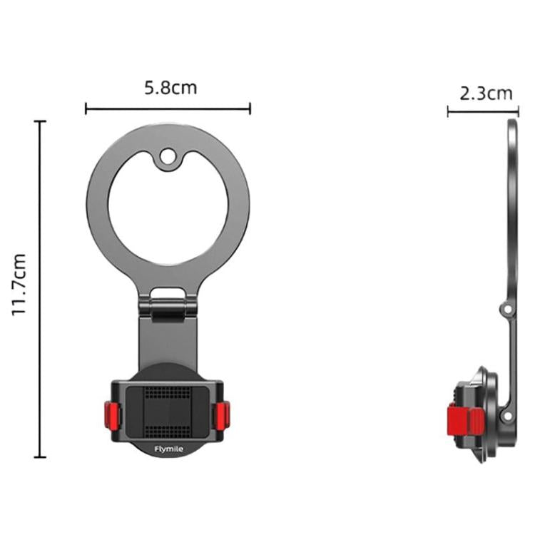 Soporte magnético de liberación rápida Flymile para DJI Osmo 360 / Osmo Action 3 (negro) para DJI DJI Osmo 360, DJI Osmo Act…