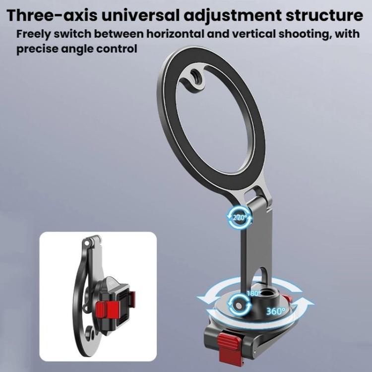 Soporte magnético de liberación rápida Flymile para DJI Osmo 360 / Osmo Action 3 (negro) para DJI DJI Osmo 360, DJI Osmo Act…