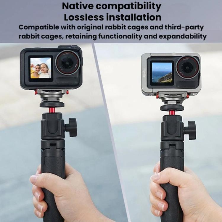 Soporte magnético de liberación rápida Flymile para DJI Osmo 360 / Osmo Action 3 (negro) para DJI DJI Osmo 360, DJI Osmo Act…