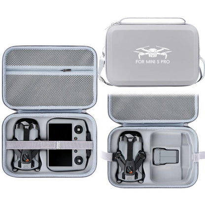 Bolsa de almacenamiento de PU, bolsa de transporte de hombro para DJI Mini 5 Pro (gris)