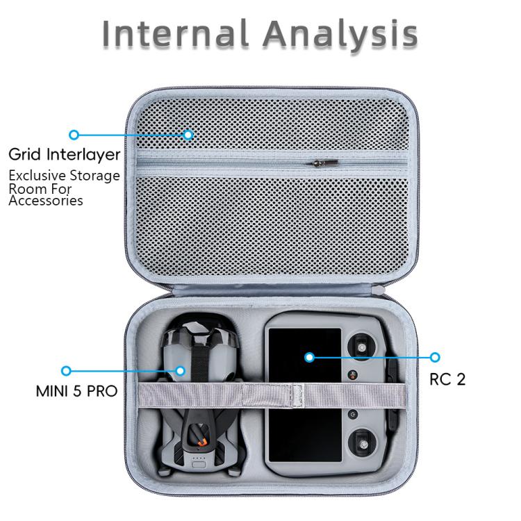 Bolsa de transporte de hombro de PU para DJI Mini 5 Pro (negra) — imagen 2