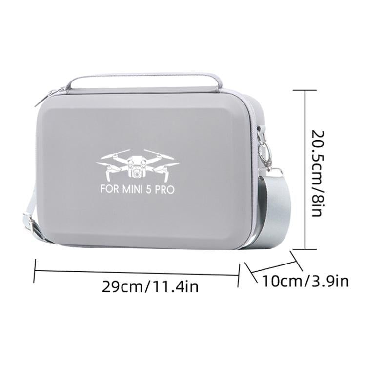 Bolsa de almacenamiento de PU, bolsa de transporte de hombro para DJI Mini 5 Pro (gris) — imagen 6