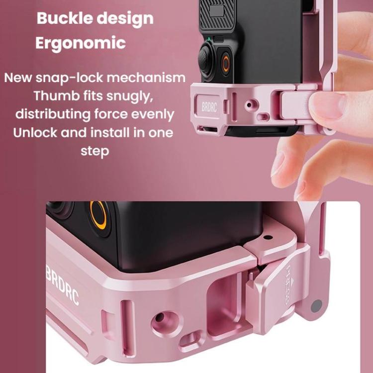 Clip Adaptador de trasero expandible con montaje magnético BRDRC para DJI Osmo Pocket 3 (rosa) — imagen 6