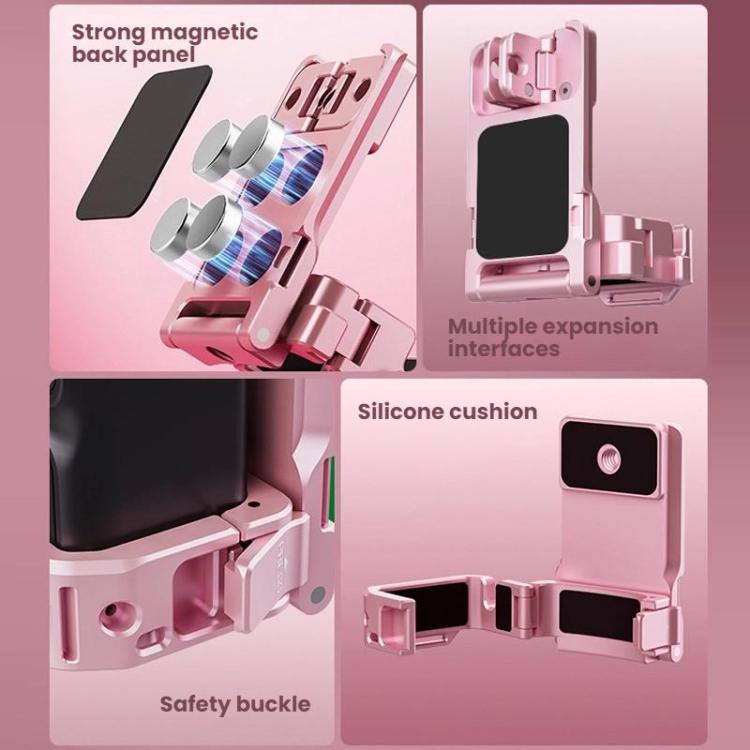 Clip Adaptador de trasero expandible con montaje magnético BRDRC para DJI Osmo Pocket 3 (rosa) — imagen 8