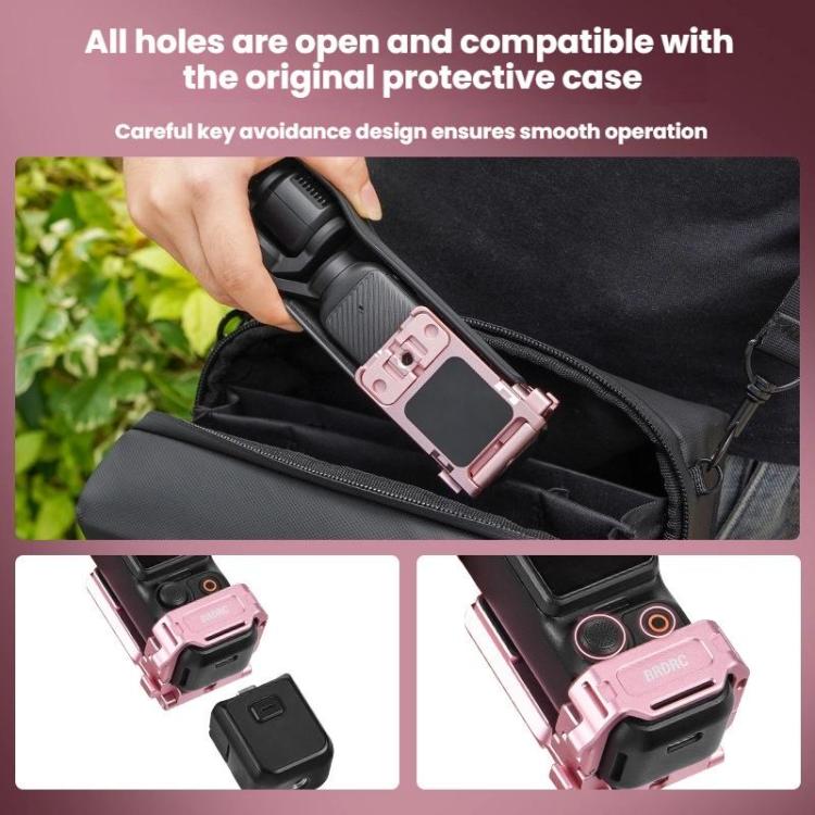 Clip Adaptador de trasero expandible con montaje magnético BRDRC para DJI Osmo Pocket 3 (rosa) — imagen 9