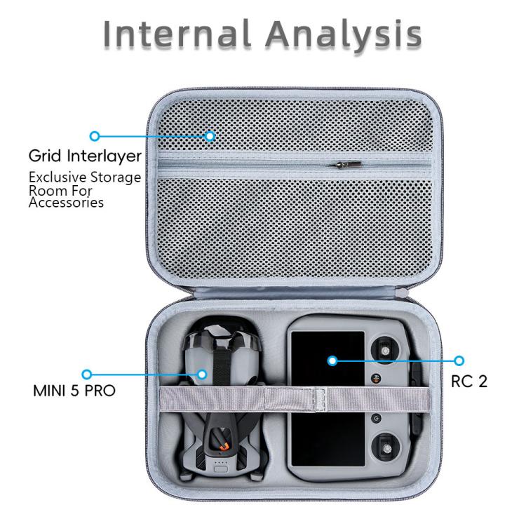Bolsa de transporte de nailon para DJI Mini 5 Pro (gris) — imagen 3