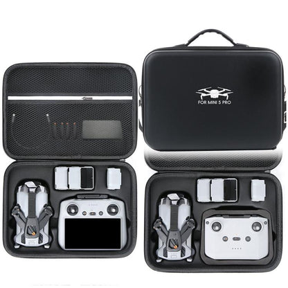 Bolsa organizadora de PU integrada, bolso de hombro portátil de viaje para DJI Mini 5 Pro (negro)