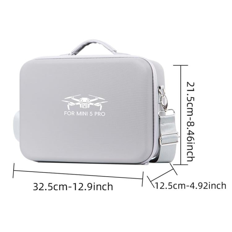 Bolsa organizadora de PU integrada, bolso de hombro portátil de viaje para DJI Mini 5 Pro (gris) — imagen 6