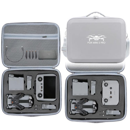Bolsa organizadora de PU todo en uno, bolso de hombro portátil de viaje para DJI Mini 5 Pro (gris)