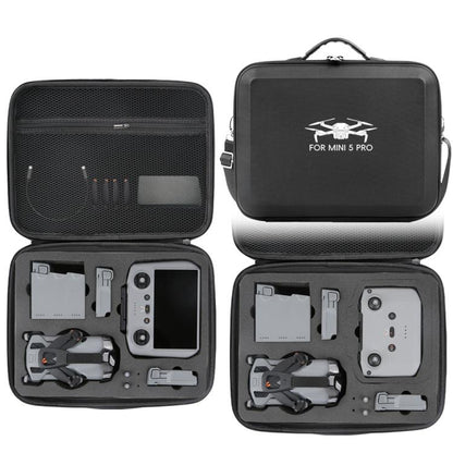 Bolsa organizadora de PU todo en uno, bolso de hombro portátil de viaje para DJI Mini 5 Pro (negro)
