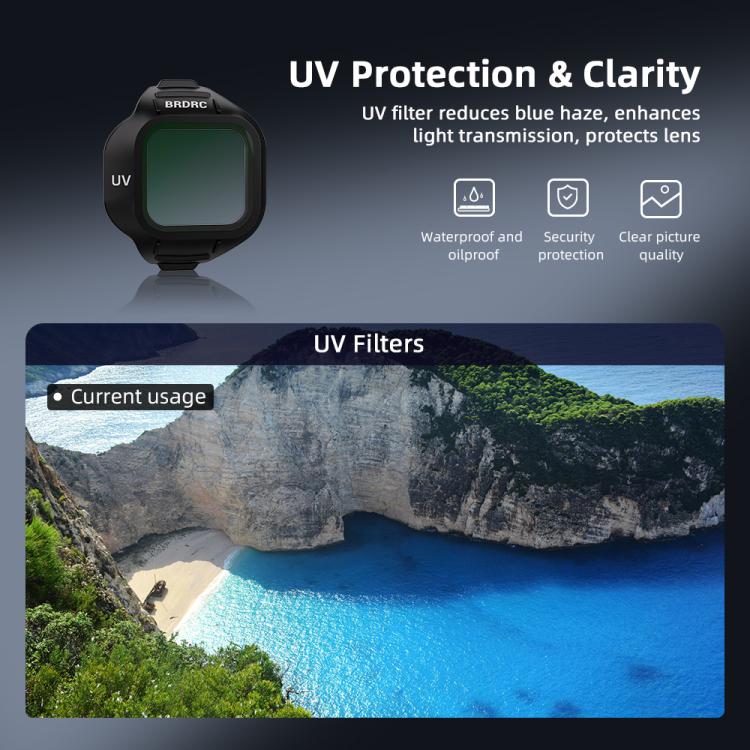 Filtros y accesorios para lentes de dron BRDRC. Especificaciones: ND16 para DJI Mini 5 Pro — imagen 7