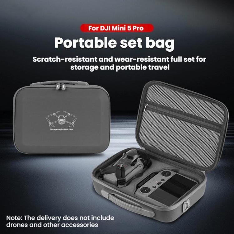 Bolsa de almacenamiento portátil tipo bandolera BRDRC para DJI Mini 5 Pro (gris) — imagen 5