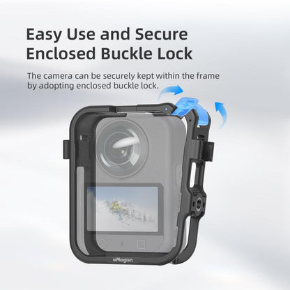 Jaula de expansión de plástico con tapa de lente para DJI Osmo 360 (negro) — imagen 4