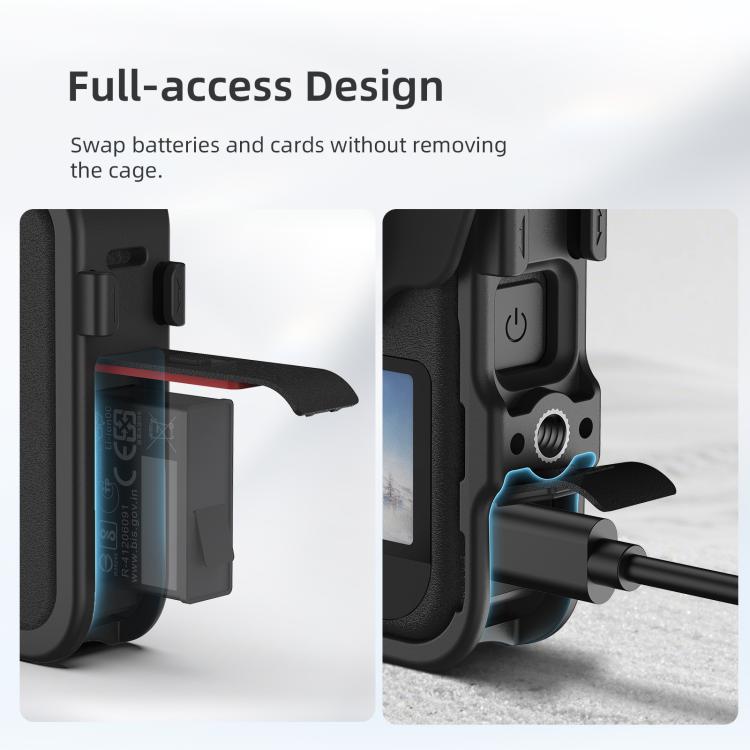 Jaula de expansión de plástico con tapa de lente para DJI Osmo 360 (negro) — imagen 7