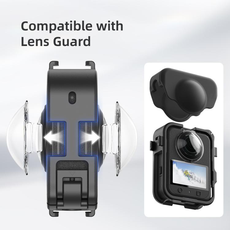 Jaula de expansión de plástico con tapa de lente para DJI Osmo 360 (negro) — imagen 10