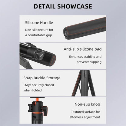 Soporte 4/5 Pro Flymile AC5012_5 para palo selfie extendido Trípode magnético de liberación rápida para DJI Osmo Action 3 —…