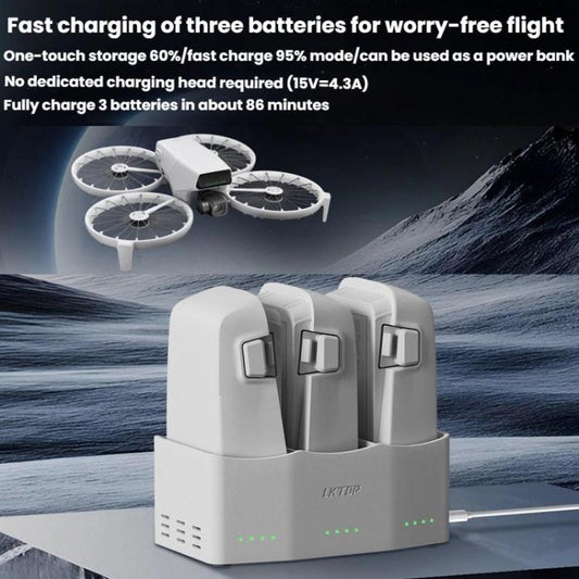 Batería de 3 LKTOP FC326 65W Administrador de carga de canales para DJI Flip — imagen 2