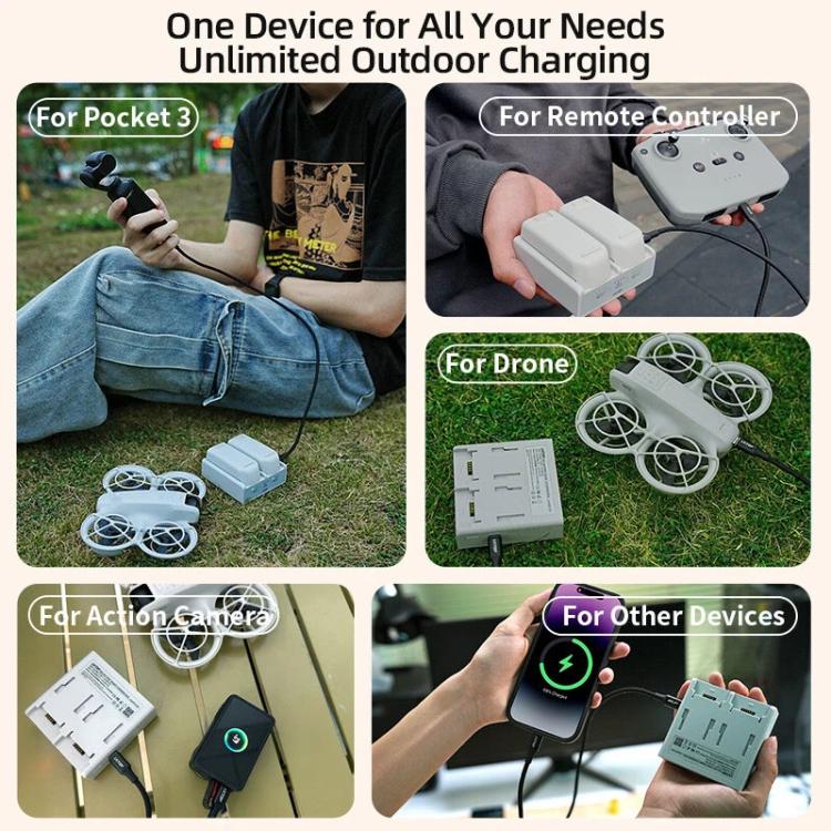 Estuche de carga rápida para batería inteligente de doble canal LKTOP NC016, administrador de carga para drones para DJI Neo…