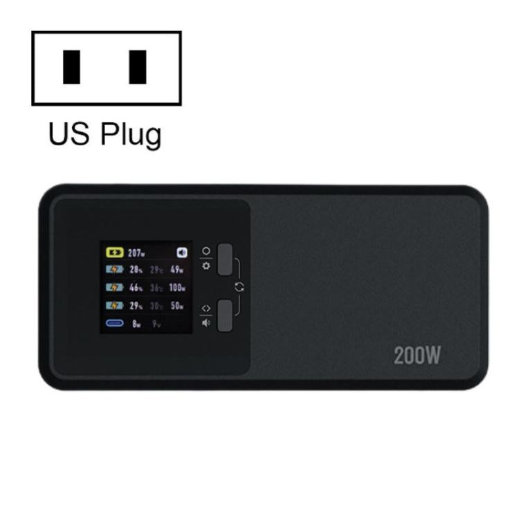Cargador de 3 canales LKTOP UC342 de 200 W, para fotografía aérea, con enchufe estadounidense