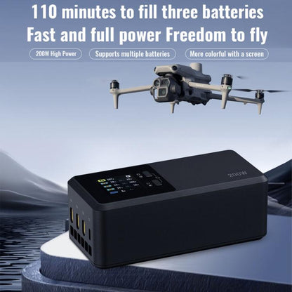 Cargador de 3 canales LKTOP UC342 de 200 W, para fotografía aérea, con enchufe europeo — imagen 2