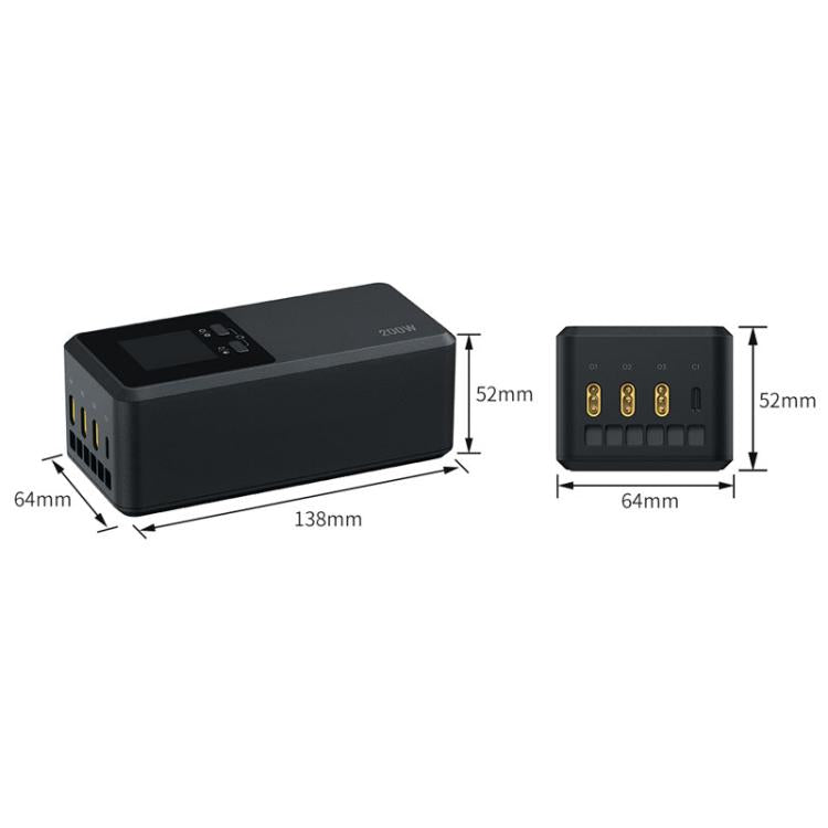 Cargador de 3 canales LKTOP UC342 de 200 W, para fotografía aérea, con enchufe estadounidense — imagen 11