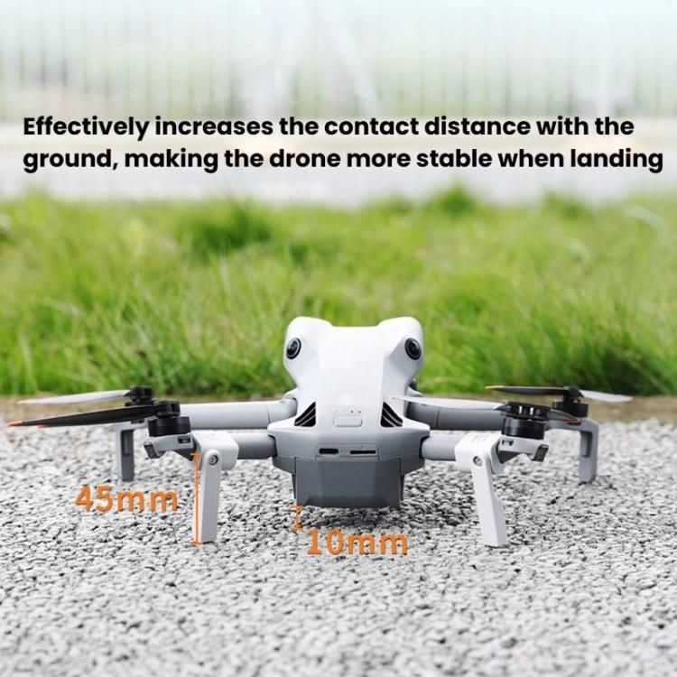 Soporte 1 par de tren de aterrizaje extensible en altura, protector plegable no desmontable para DJI Mini 5 Pro (gris) — ima…