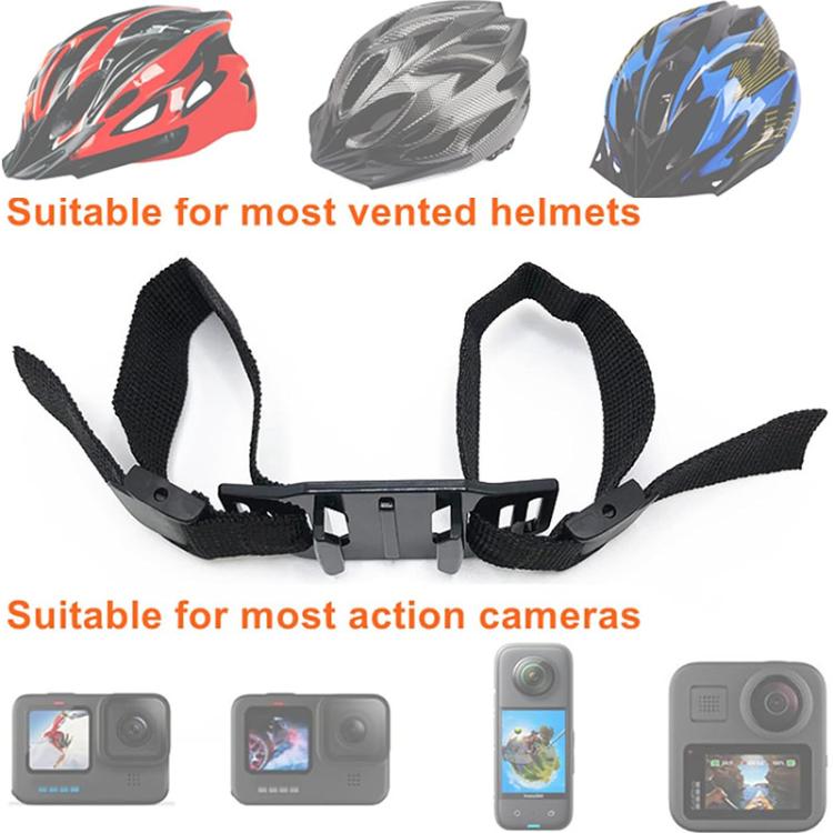 Soporte Universal para cámara de casco de bicicleta, correa ajustable para cascos ventilados/esqueleto, compatible con GoPro…