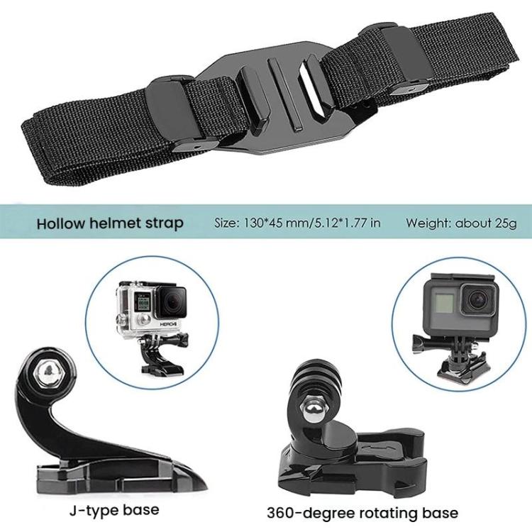 Soporte Universal para cámara de casco de bicicleta, correa ajustable para cascos ventilados/esqueleto, compatible con GoPro…