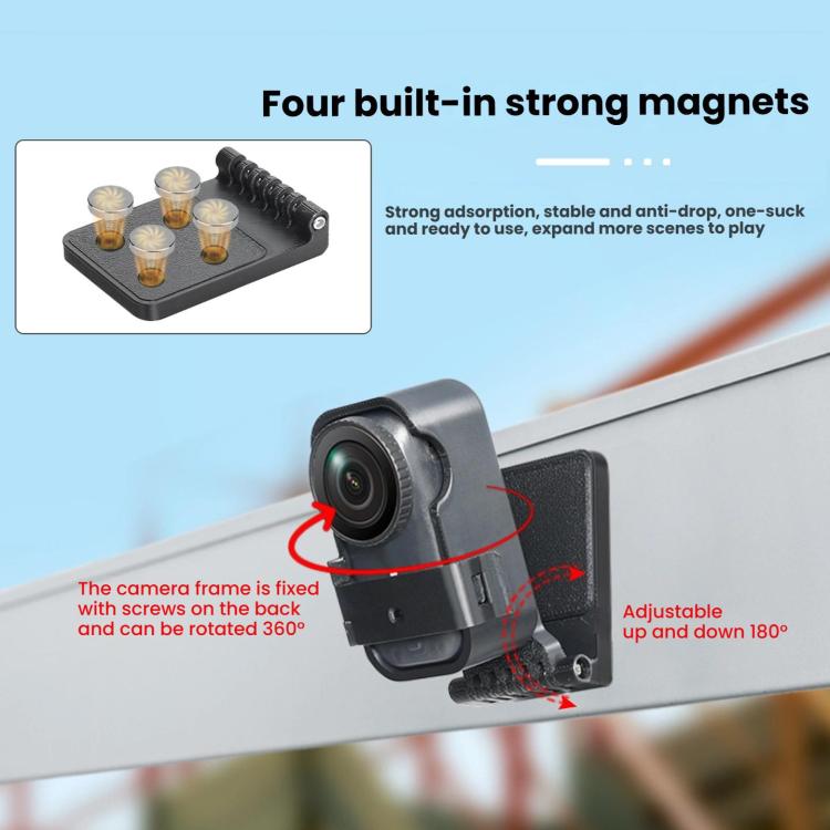 Soporte de escritorio con placa trasera magnética para cámara Osmo Nano (negro) para DJI Osmo — imagen 3