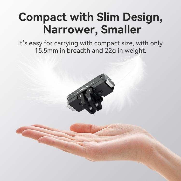 Soporte AMagisn TN11 - magnético bidireccional de liberación rápida 2.0,, Action 5 Pro, 4 y 3 para DJI Osmo 360 (negro) — im…