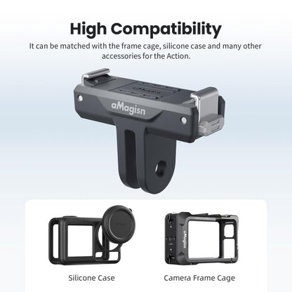 Soporte magnético bidireccional de liberación rápida aMagisn TN10,, Action 5 Pro, 4 y 3 para DJI Osmo 360 (negro) — imagen 10