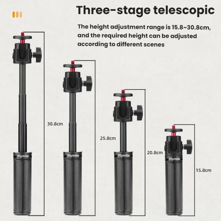 Trípode Flymile con palo selfie extendido para DJI Osmo Pocket 3 (negro) — imagen 3