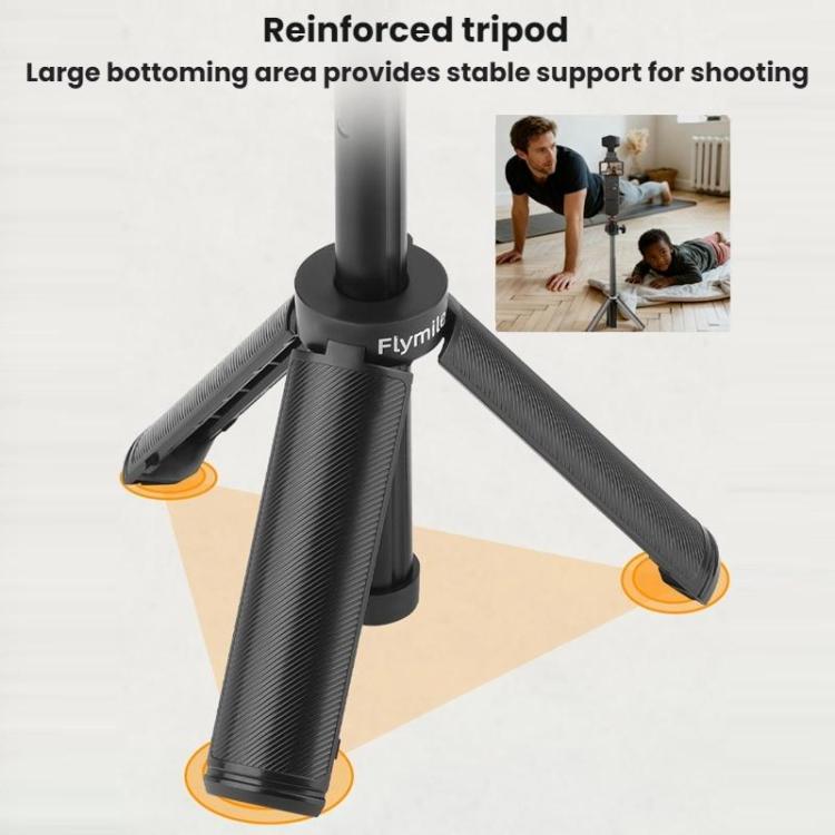 Trípode Flymile con palo selfie extendido para DJI Osmo Pocket 3 (negro) — imagen 6