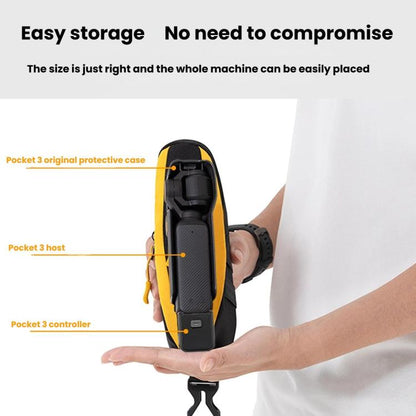 Bolsa organizadora pequeña Cwatcun D225, multifuncional y protectora para cámara deportiva para DJI Osmo Pocket 3 (negro y a…