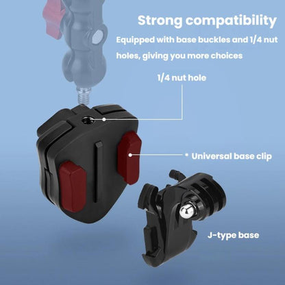 Soporte para cámara de acción Flymile para parabrisas de motocicleta para DJI Osmo Action 5 (ZZ10477) — imagen 4