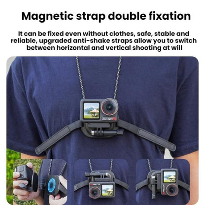 Soporte magnético para cámara de acción Flymile para DJI Osmo 360 (negro) — imagen 4