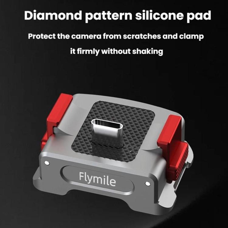Adaptador de carga magnético de liberación rápida con rosca de 1/4" y dos puertos Flymile para DJI Osmo Pocket 3 (PO3037) —…