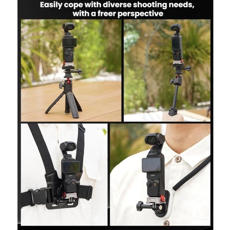 Adaptador de carga magnético de liberación rápida con rosca de 1/4" y dos puertos Flymile para DJI Osmo Pocket 3 (PO3037) —…