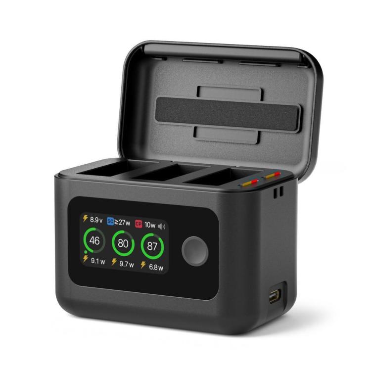 RCSTQ 5 en 1 con contenedor de carga de pantalla, gestor de carga inteligente para DJI Osmo 360 (batería no incluida)