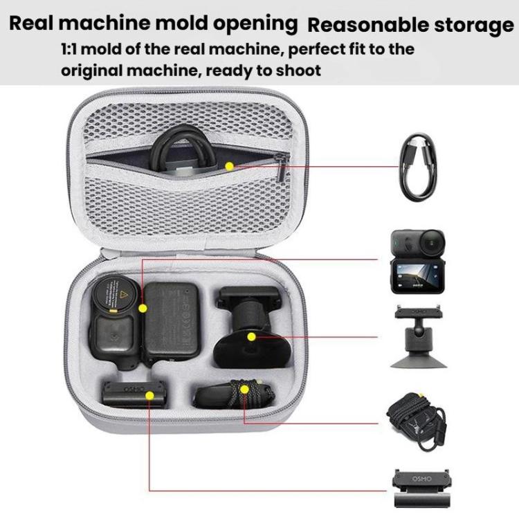 Bolsa de almacenamiento, carcasa rígida portátil, impermeable y protectora (gris) — imagen 4