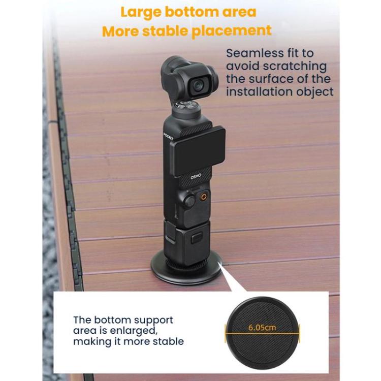 Soporte de escritorio Flymile de aleación de aluminio para DJI Osmo Pocket 3 (negro) — imagen 6