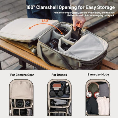 Mochila para cámara de 16 l y 14 pulgadas para portátil, DSLR, cámaras sin espejo y drones, ideal para fotografía creativa y…
