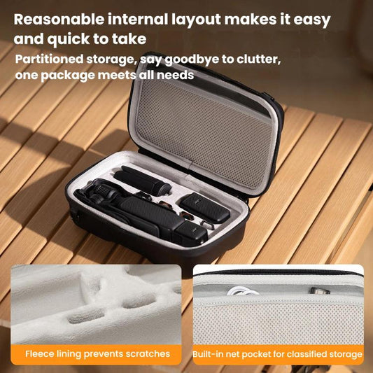 Bolsa de almacenamiento rígida de EVA Cwatcun D224, mediana, resistente a golpes y a la presión para DJI Osmo Pocket 3 (negr…