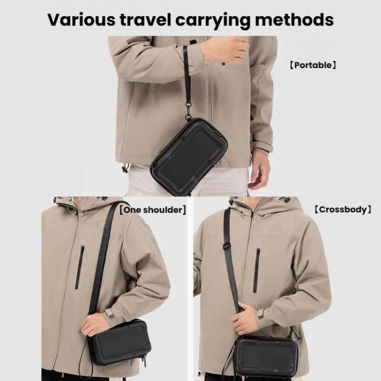 Bolsa de almacenamiento rígida de EVA Cwatcun D224, mediana, resistente a golpes y a la presión para DJI Osmo Pocket 3 (negr…